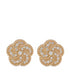 18K yellow gold diamond flower earrings